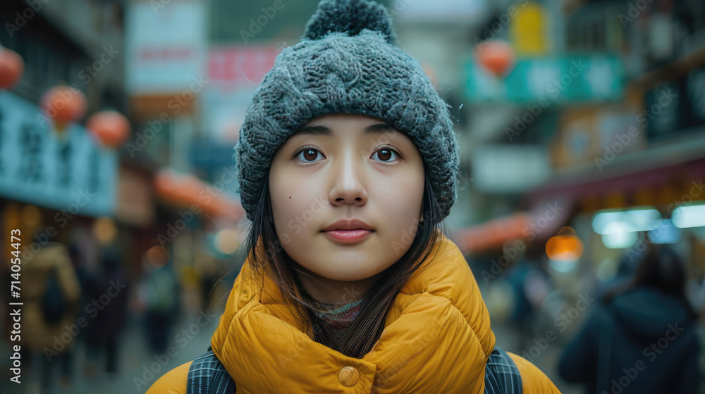 Cultural Immersion: Young Traveler in Market Cultural Immersion: Young Traveler in Market