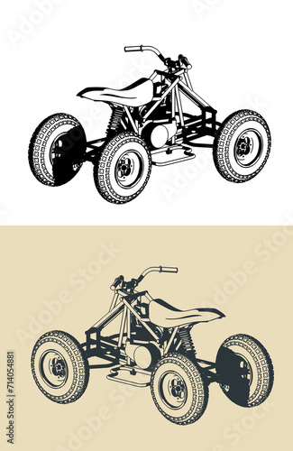 Quad bike illustration
