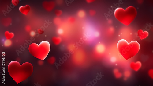 Valentine's Day, love and romance background, background with heart shapes