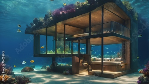 Home in Underwater Background Very cool © DEWI