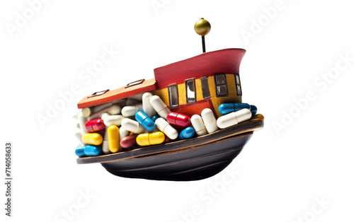 Nausea with Medication on Transparent Background