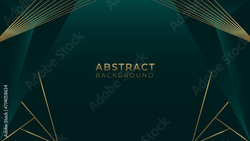 Luxury and elegant, royal green abstract, low poly, polygonal background. Business premium background. Modern vector template design.

