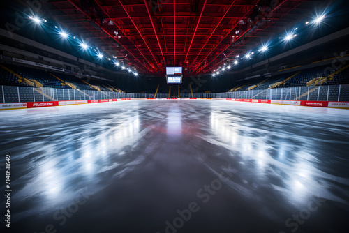 Hockey ice rink sport arena empty field - stadium 