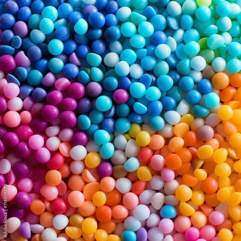 There were piles of colorful beads.