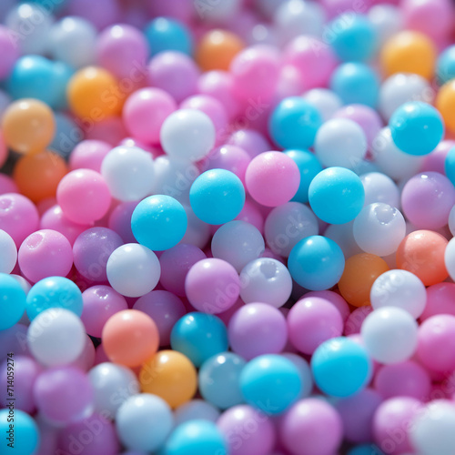 There were piles of colorful beads. © Gun