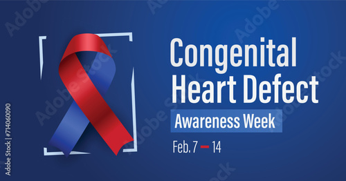 Congenital Heart Defect Awareness Week CHD Banner. February 7 - 14. photo