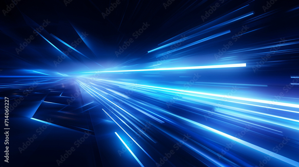Blue Wave Energy Flow Abstract Design with Light Lines and Fractal Motion. Blue Wave Energy Flow Abstract Design with Light Lines and Fractal Motion.