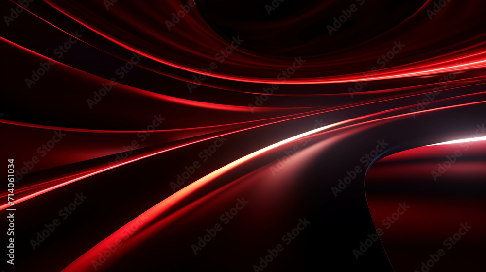 Red Wave Energy Flow Abstract Design with Light Lines and Fractal Motion. Red Wave Energy Flow Abstract Design with Light Lines and Fractal Motion.