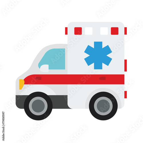 ambulance car emoji vector illustration