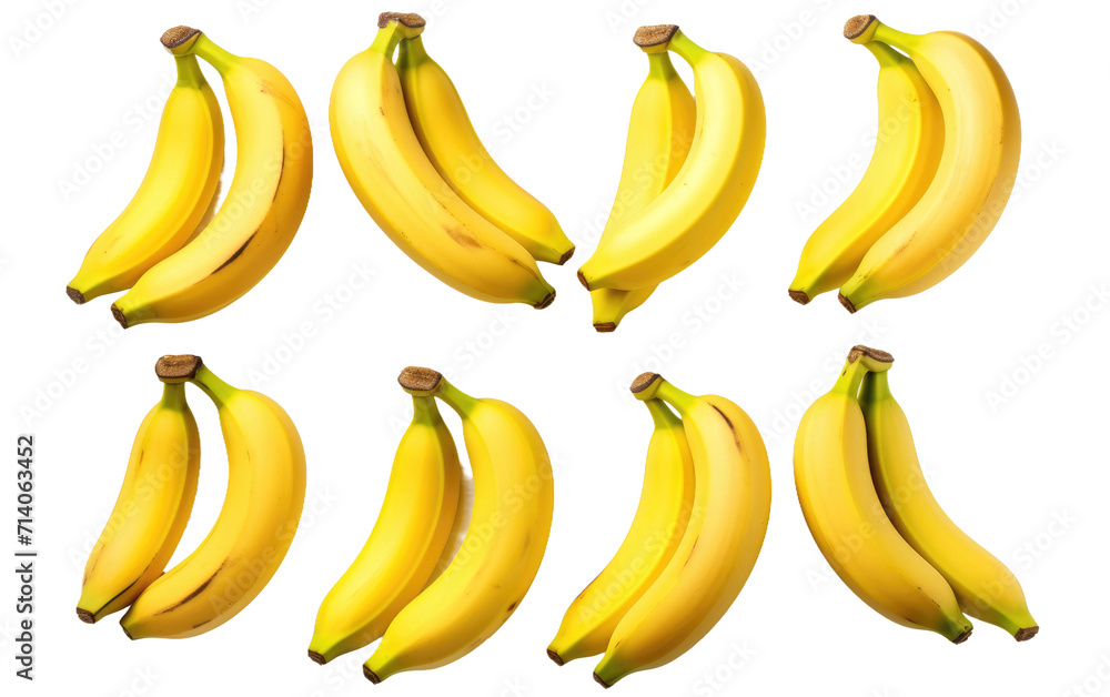 Twin Banana Pair on Transparent Background Twin Banana Pair on Transparent Background