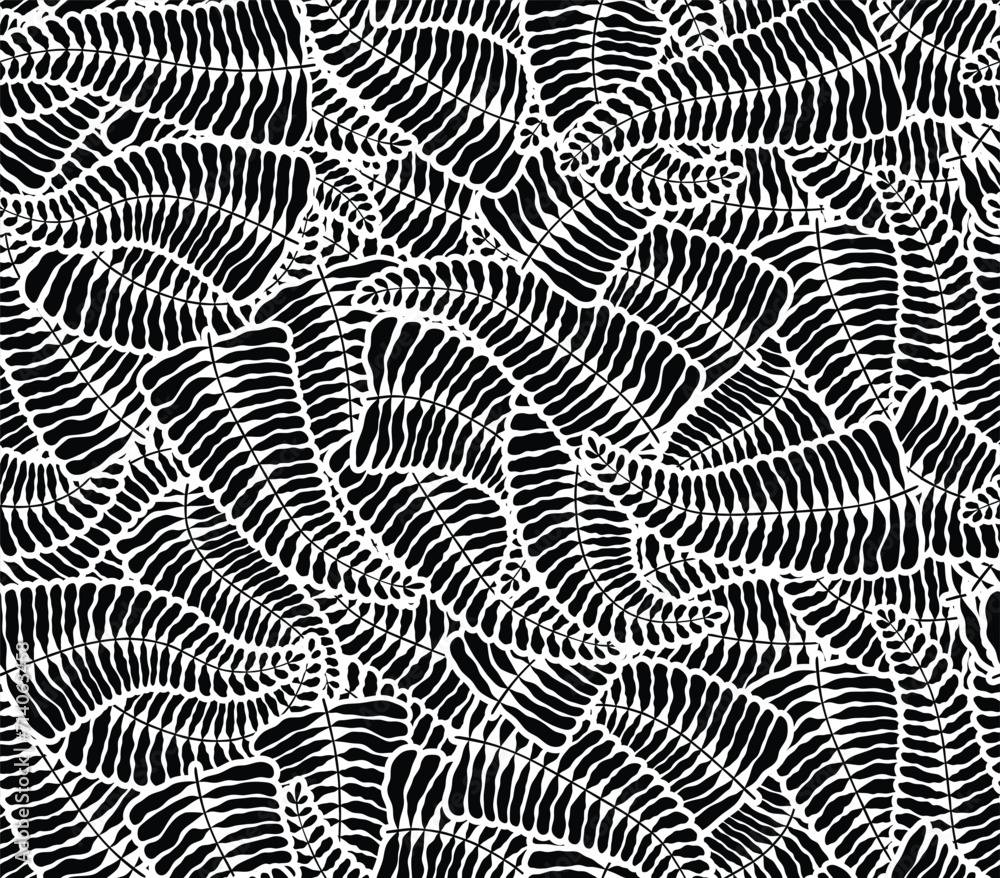 palm leaf leaves seamless pattern.