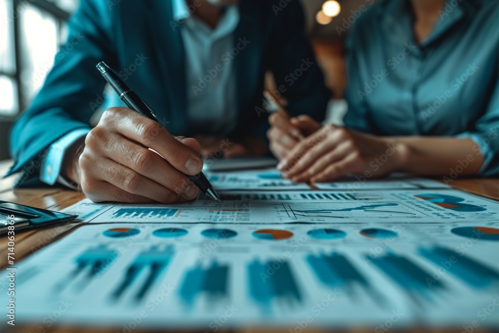 Business professionals strategizing financial integration for successful mergers and acquisitions Business professionals strategizing financial integration for successful mergers and acquisitions