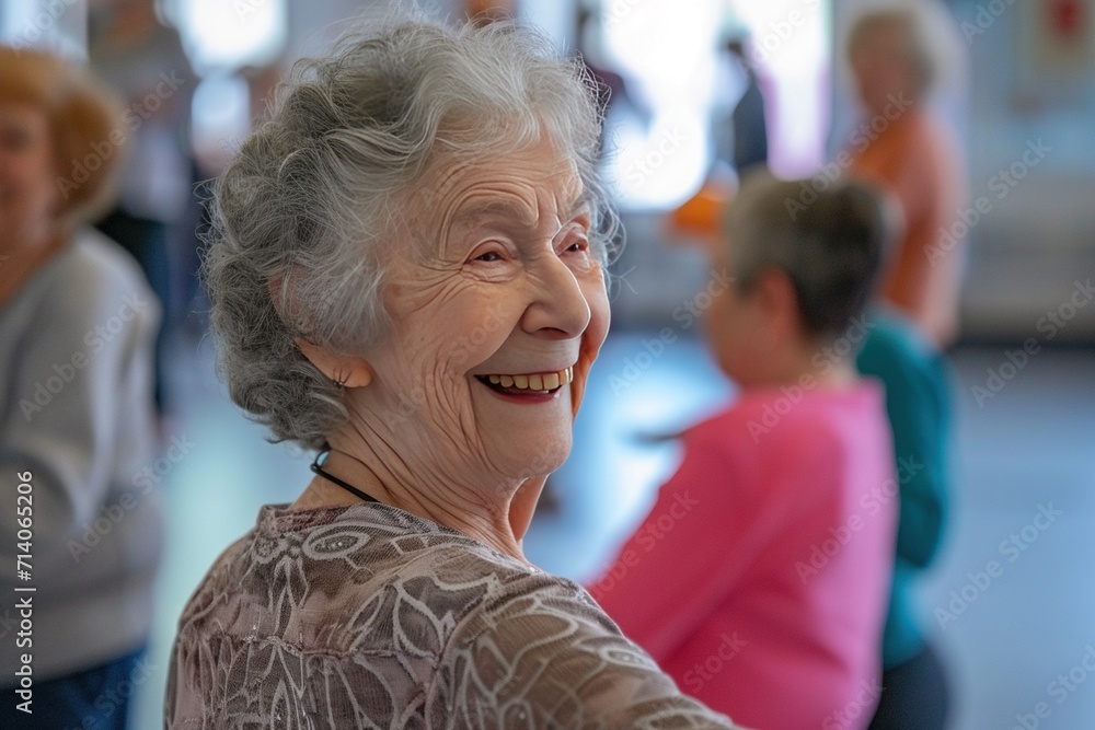 Active graceful Senior Women and Friends Practicing dancing exercise class for muscle health, workout, and training with the retirement community, exercise, and happy elderly friends group. Active graceful Senior Women and Friends Practicing dancing exercise class for muscle health, workout, and training with the retirement community, exercise, and happy elderly friends group.