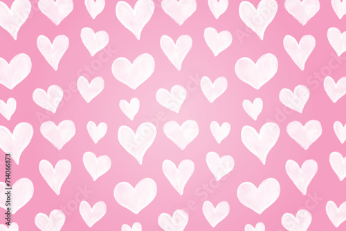 Vector love heart pattern  vector hand drawn Valentine s Day pattern  Valentine s Day background.