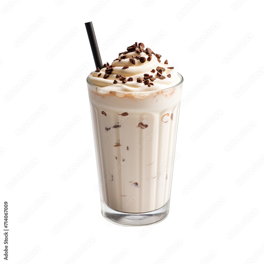 Milkshake Isolated on transparent background. Generative AI Milkshake Isolated on transparent background. Generative AI
