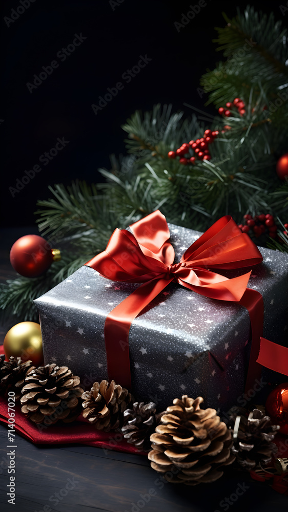 A magical gift: a bright surprise and a festive mood created by AI A magical gift: a bright surprise and a festive mood created by AI