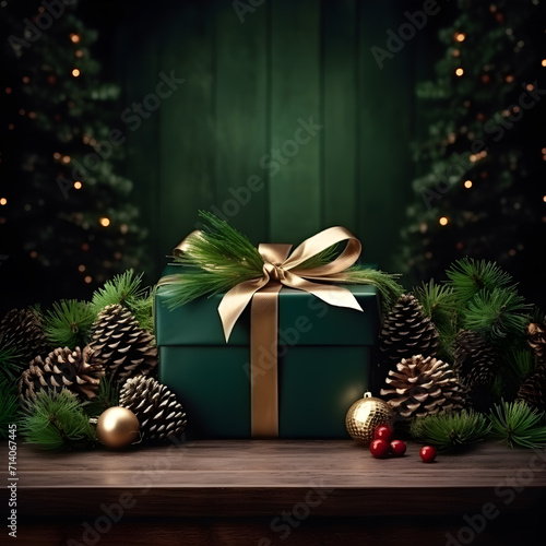 A magical gift  a bright surprise and a festive mood created by AI