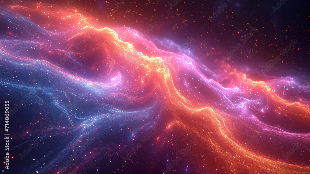 Obraz premium refractograph quantum waves. AI generative