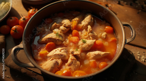 Warm and comforting chicken and vegetable stew, a nourishing dish for breaking the fast