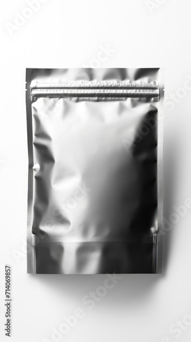 Aluminum Foil Packaging Mockup isolated. Food Blank foil bag mockup isolated. Blank Food Pouch Aluminum Foil Pack Mockup. Mockup.