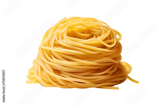 Pasta nest isolated on transparent or white background, png photo