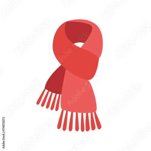 red scarf winter emoji vector illustration