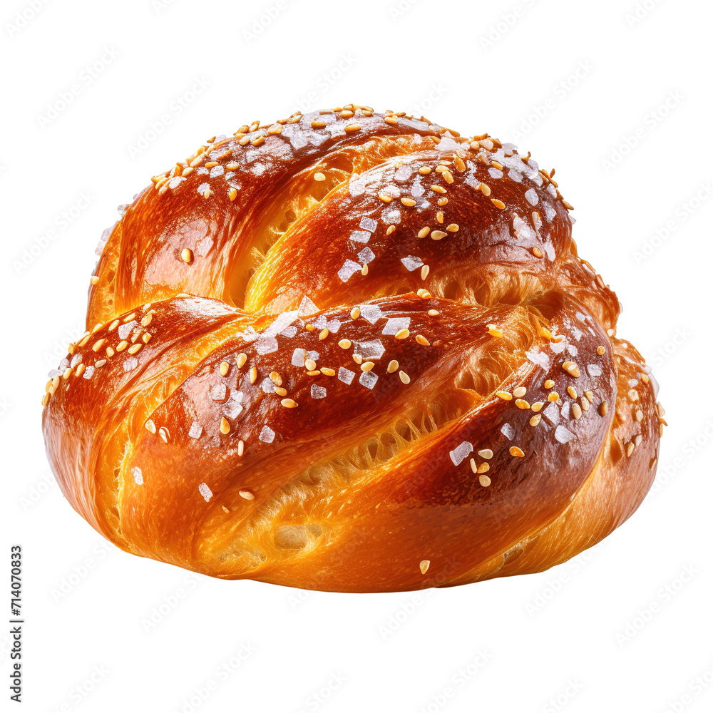 Pretzel baked Isolated on transparent background. Generative AI Pretzel baked Isolated on transparent background. Generative AI