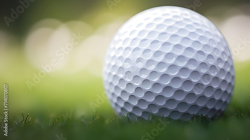 A golf ball close up.