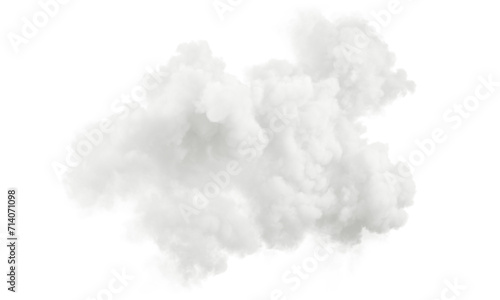 Cumulus air clouds shapes cut out specials effect 3d rendering png file photo