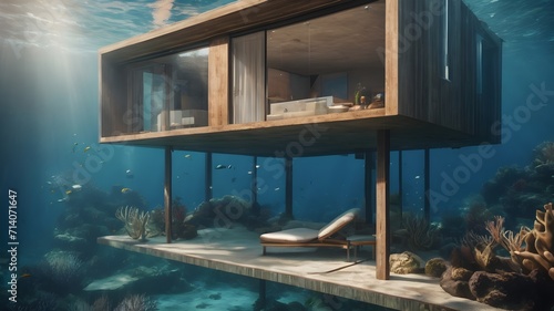 Home in Ocean Background Very cool