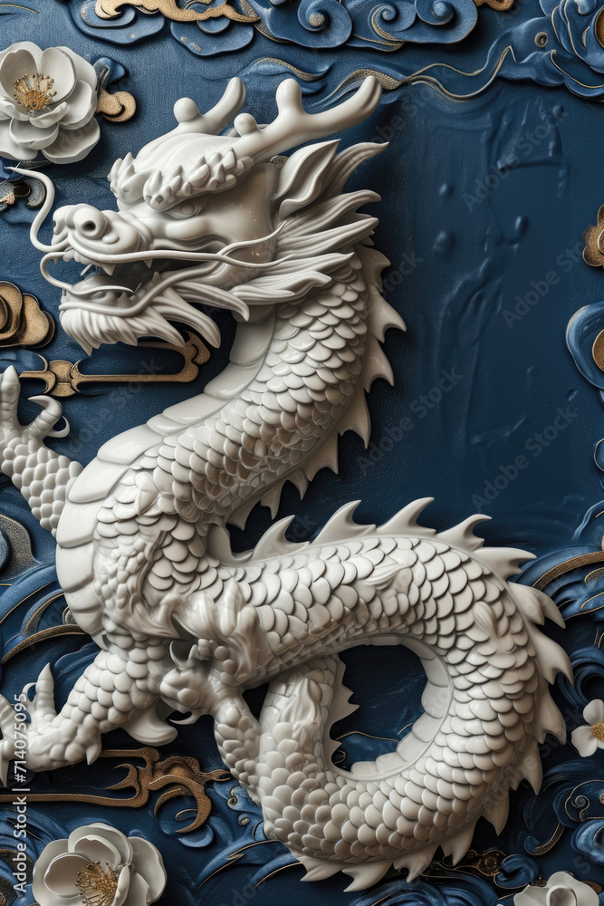 Chinese New Year 2024, the year of the Dragon, dragon zodiac sign, banner, poster, empty space text Chinese New Year 2024, the year of the Dragon, dragon zodiac sign, banner, poster, empty space text