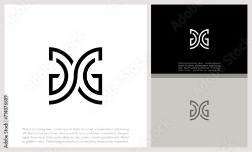 Wallpaper Mural Initials G. GG logo design. Initial Letter Logo. Innovative high tech logo template.	 Torontodigital.ca
