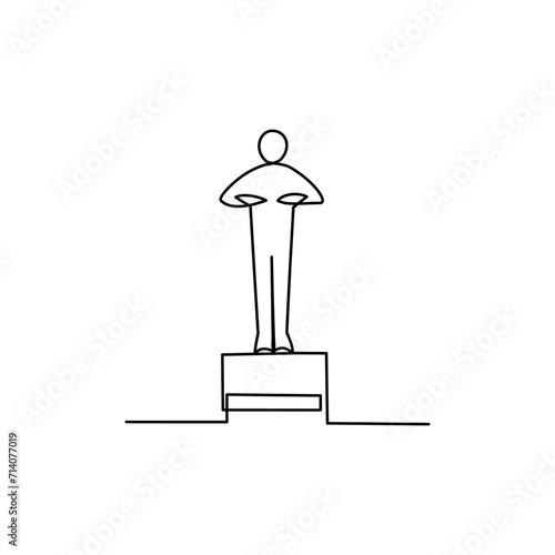 Award drawn in line art style