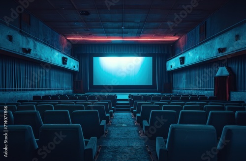 cinema in a dark building cinema