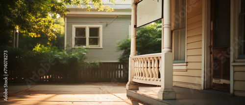 
An old and simple home exudes timeless charm, characterized by classic architecture and unpretentious design, reflecting a sense of warmth, history, and simplicity. photo