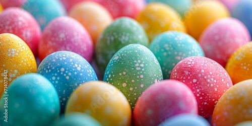 colorful easter eggs texture Generative AI