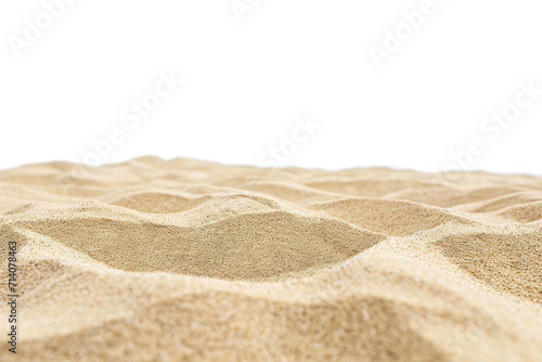 Sand on the beach isolated on a white background