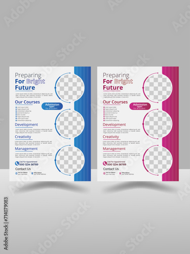 Creative and Modern Educational Flyer Design Template.
