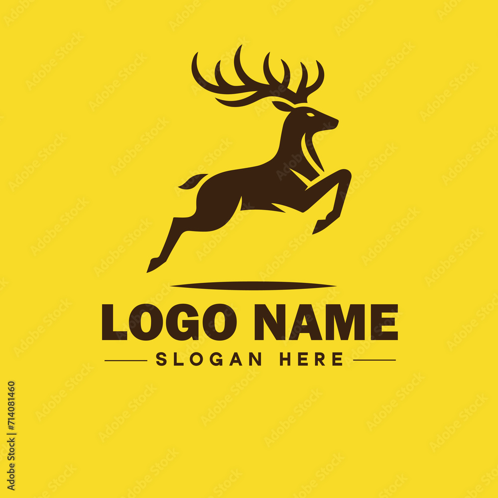 Deer animal logo and icon clean flat modern minimalist business and luxury brand logo design editable vector Deer animal logo and icon clean flat modern minimalist business and luxury brand logo design editable vector