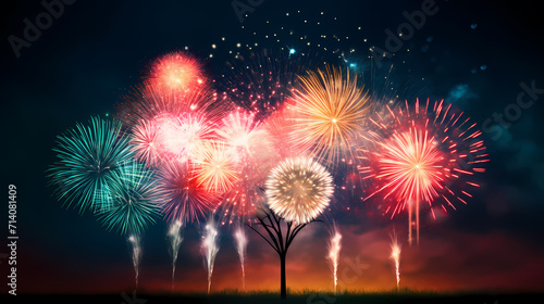 Fireworks background for celebration  holiday celebration concept