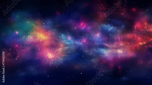 Fireworks background for celebration, holiday celebration concept © Derby