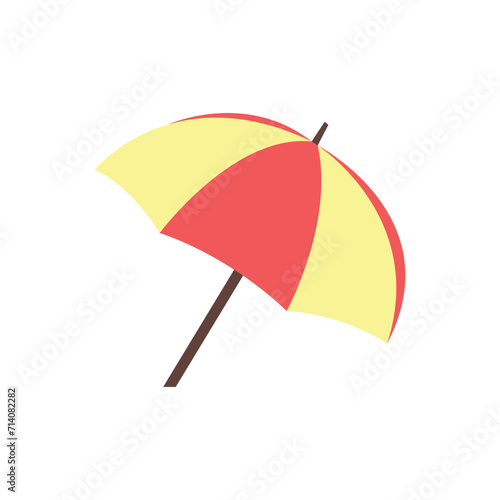 umbrella on ground parasol beach illustration vector