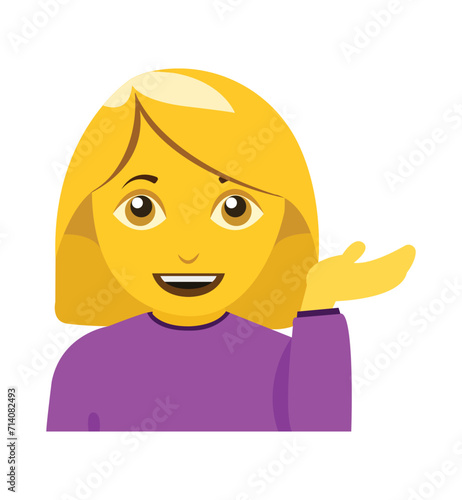 Woman Tipping Hand emoji vector illustration