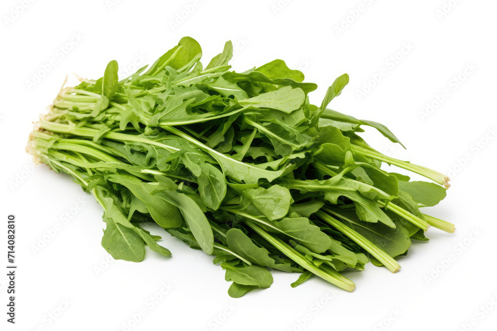 Arugula on white background Arugula on white background