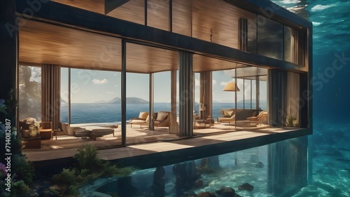 Home in Ocean Background Very cool