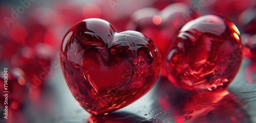 four beautiful wallpapers of red hearts