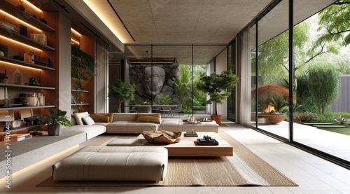 rendering of a modern living room
