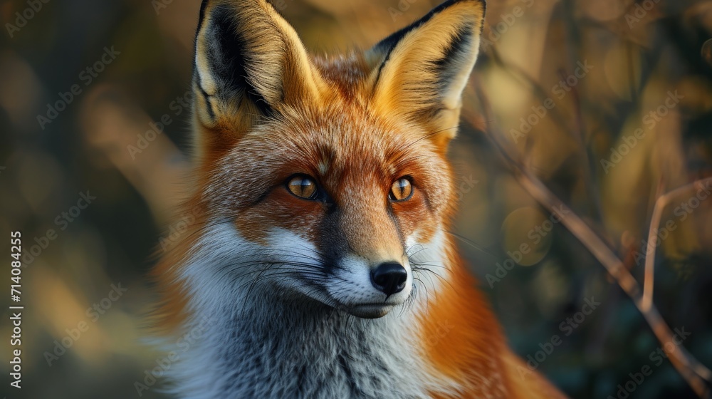 Fototapeta premium Close Up of Red Fox Staring at Camera