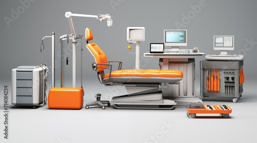 The sculp body treatment machine, cabinet in the cosmetology, beauty center, clinic, salon. Cosmetology devices photo