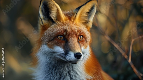Close Up of Red Fox Staring at Camera